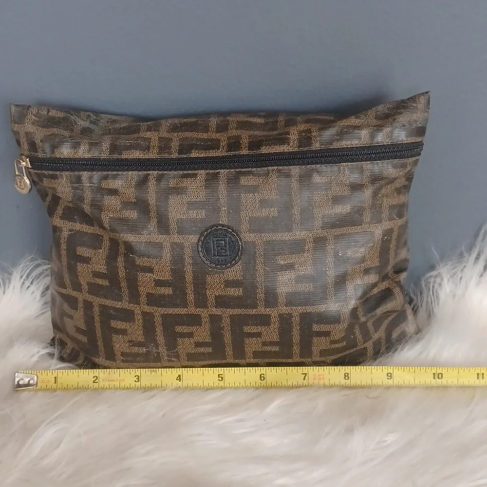 Vintage Fendi Brown Monogram Pouch